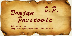 Damjan Pavitović vizit kartica